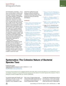 Systematics: The Cohesive Nature of Bacterial Species Paper thumbnail picture